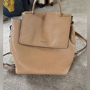 Kate Spade Tan Supple Leather Backpack